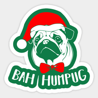 Merry Pugmas Bah Humpug Sticker